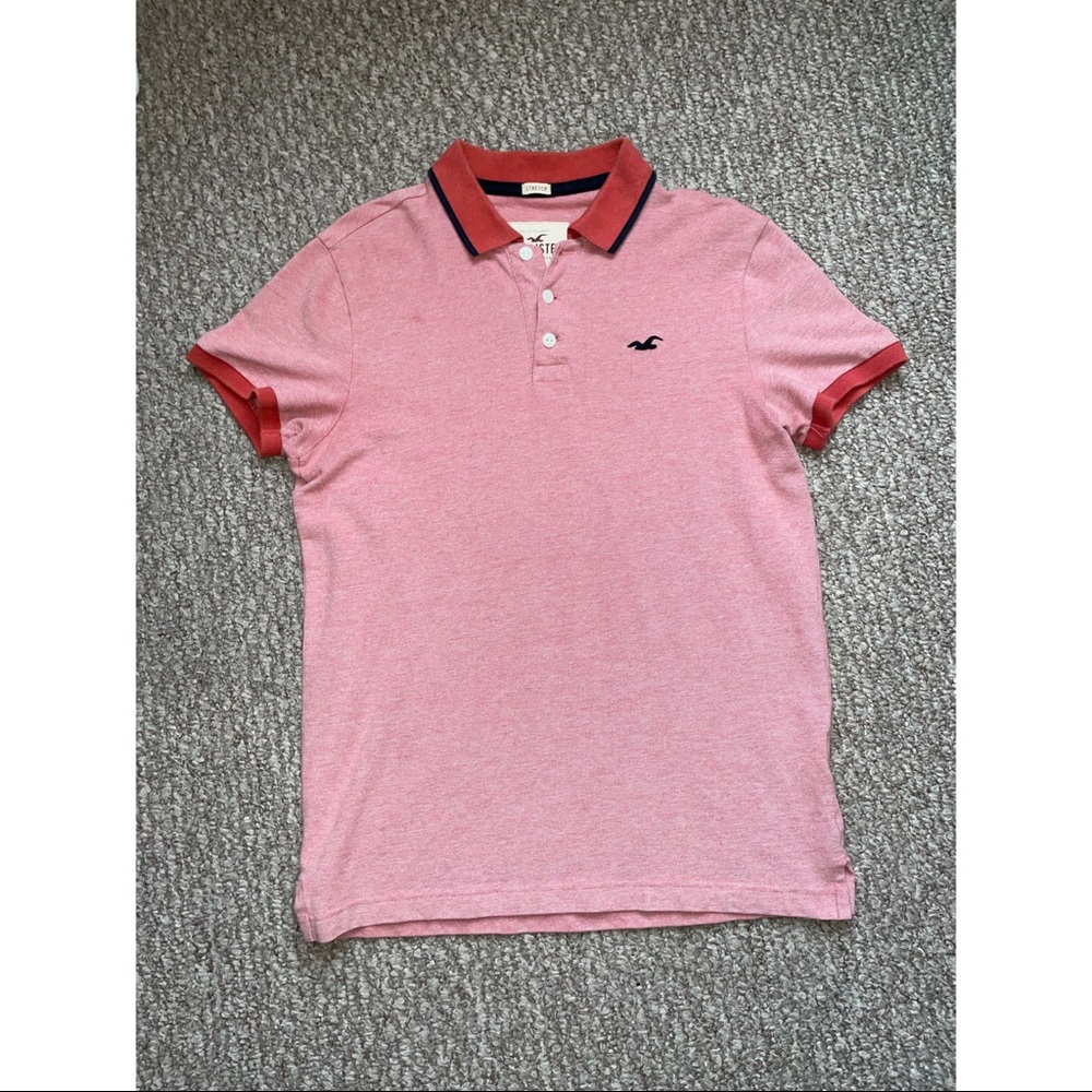 Hollister Co. Light Rose Pink Stretch Polo Shirt